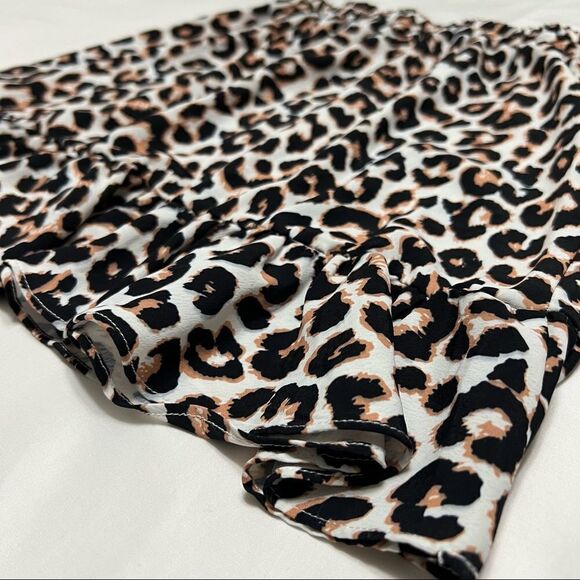 Princess Polly Leopard Print Goodnight Moon Ruffle Mini Skirt Size 2 - Picture 4 of 11